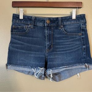 American Eagle High Rise Shorty Denim Shorts